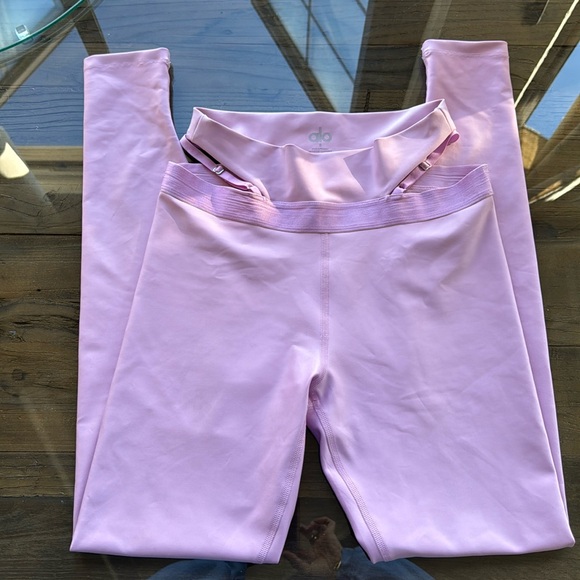 ALO YOGA no longer made sold out pink garder belt leggings S - Picture 3 of 8